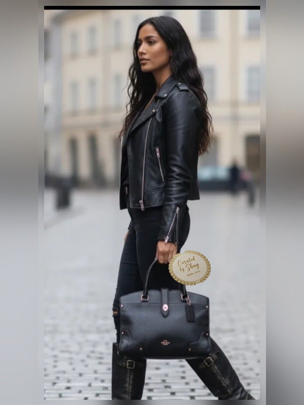 Coach Mercer Black Leather Satchel Crossbody With Gold Hardware